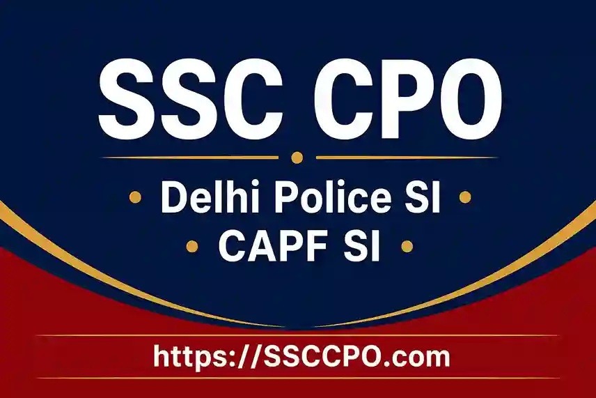 SSC CPO 2026 Delhi Police and CAPF SI Vacancy, Eligibility, Latest News
